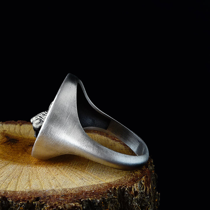 Men's Wolf Signet Ring | Wolf Signet Ring | Memento Mori